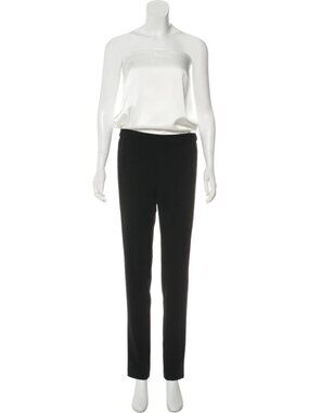 Derek Lam 10 Crosby Mid-Rise Straight-Leg Jumpsuit/Romper